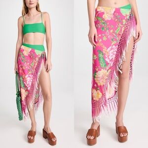 NWT Rococo Sand Chloe Long Pareo in Fuschia Pink Size Small $212